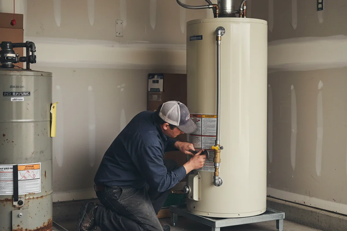 Water heater and shutoff valve replacement in Farmerville